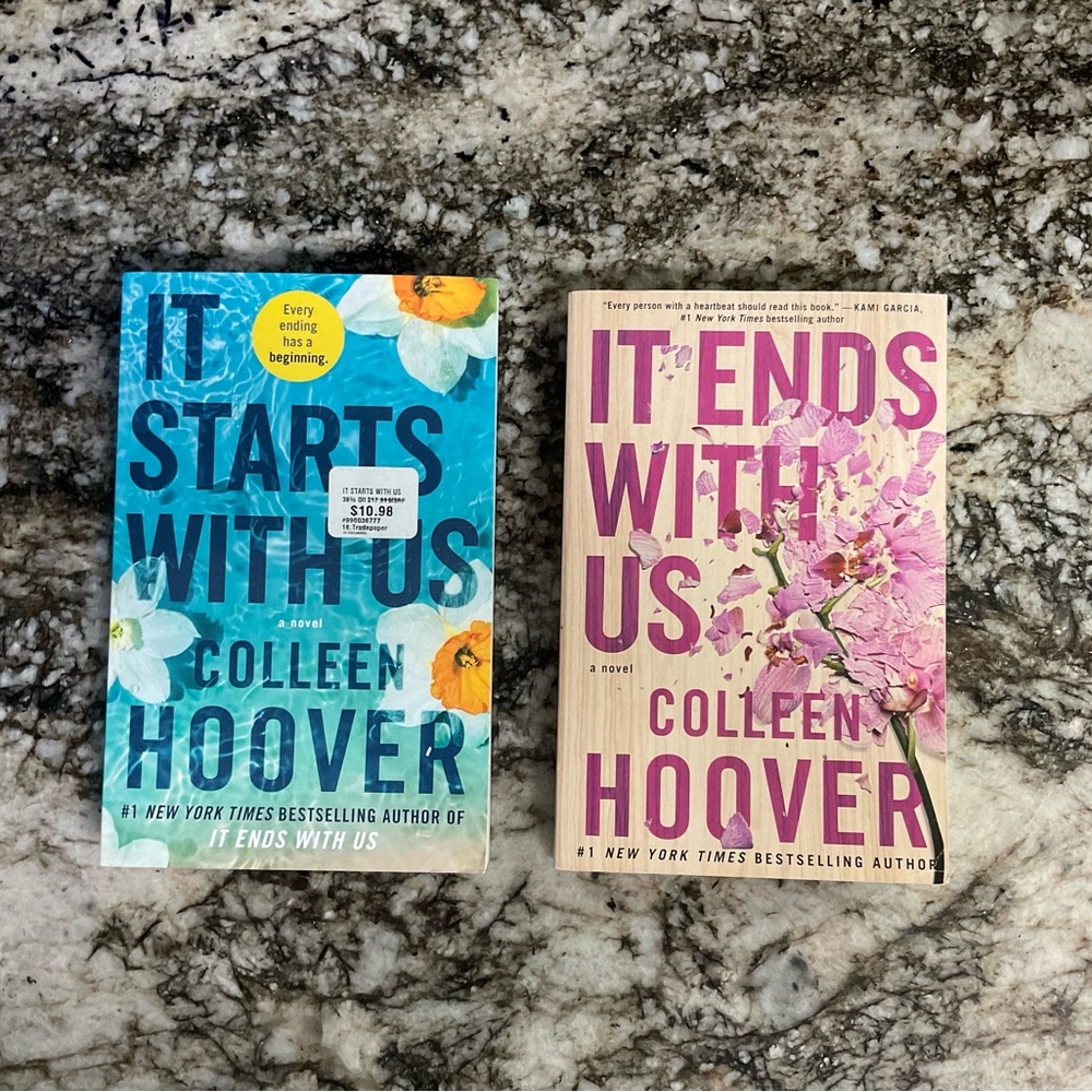 Set of  books by Colleen Hoover: “It Starts with Us” and “It Ends with Us”